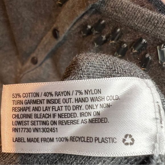 Merona Size XS Gray Button Front Long Sleeve Lightweight Cardigan w/Pris… - Picture 9 of 9